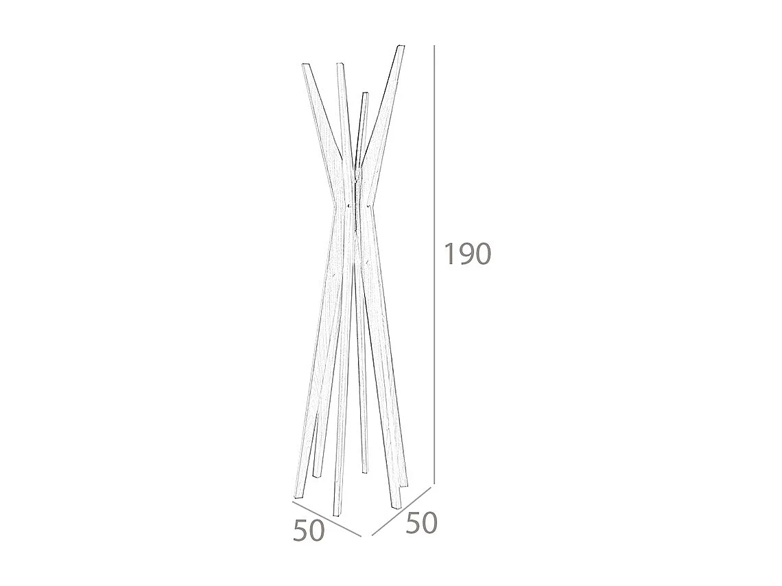Perchero madera nogal 3238 ANGEL CERDA