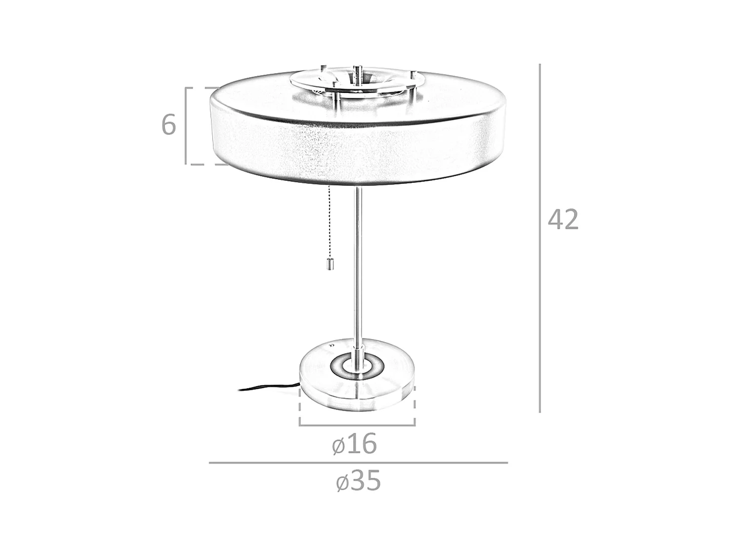 Lampe de bureau en aluminium doré et aluminium noir 8061 ANGEL CERDA