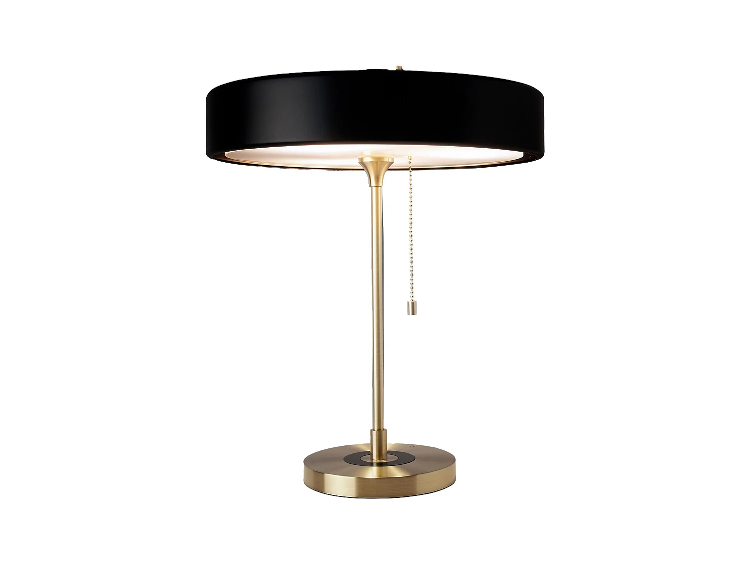 Lampe de bureau en aluminium doré et aluminium noir