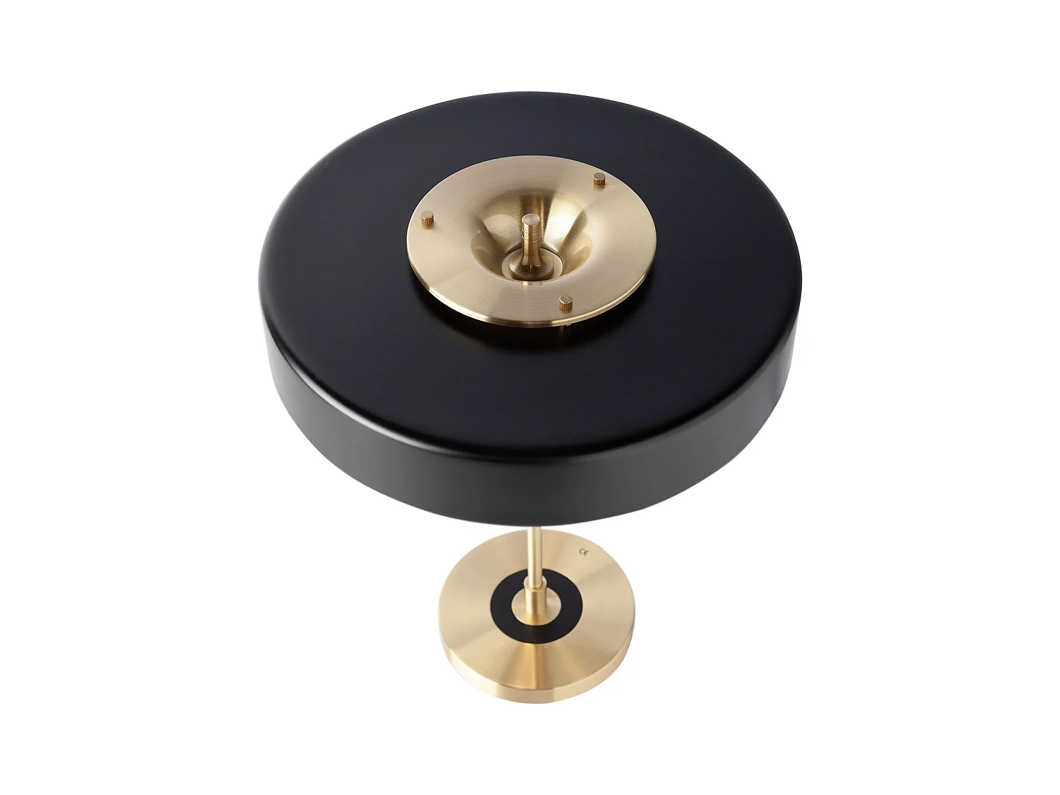 Lampe de bureau en aluminium doré et aluminium noir