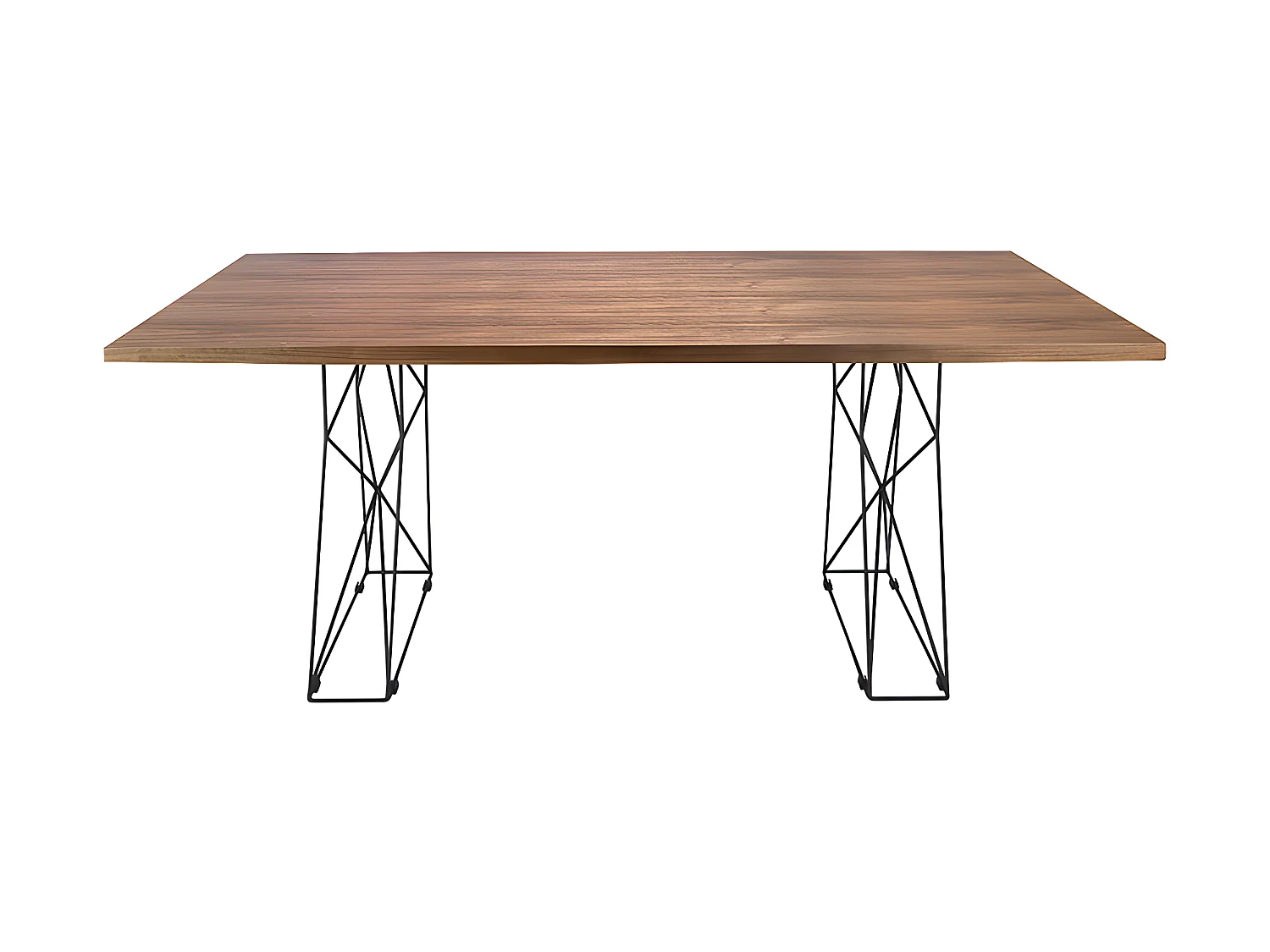 Table à manger rectangle et acier noir 1107 ANGEL CERDA