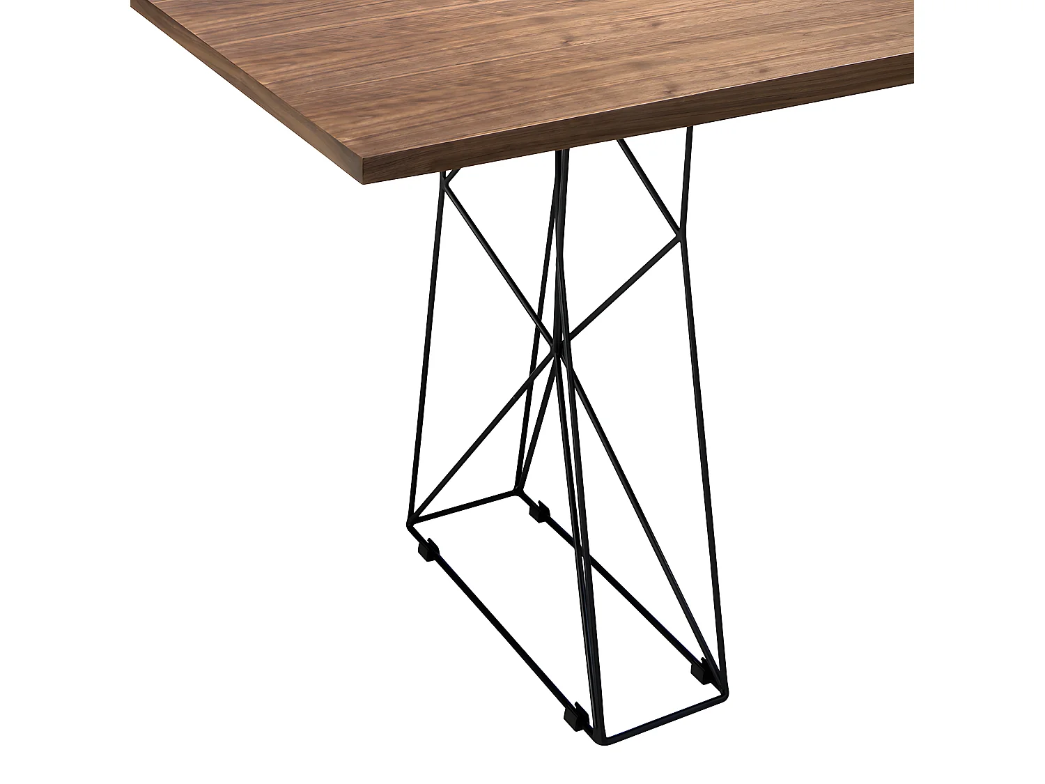 Table à manger rectangle et acier noir 1107 ANGEL CERDA