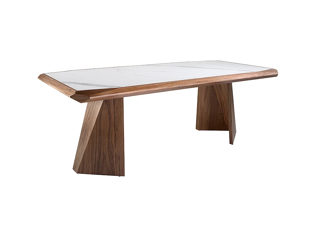 Esstisch aus Porzellan und Walnussholz  1106 ANGEL CERDA