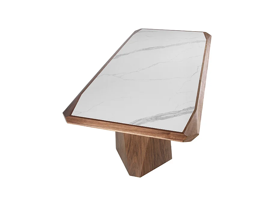 Esstisch aus Porzellan und Walnussholz  1106 ANGEL CERDA