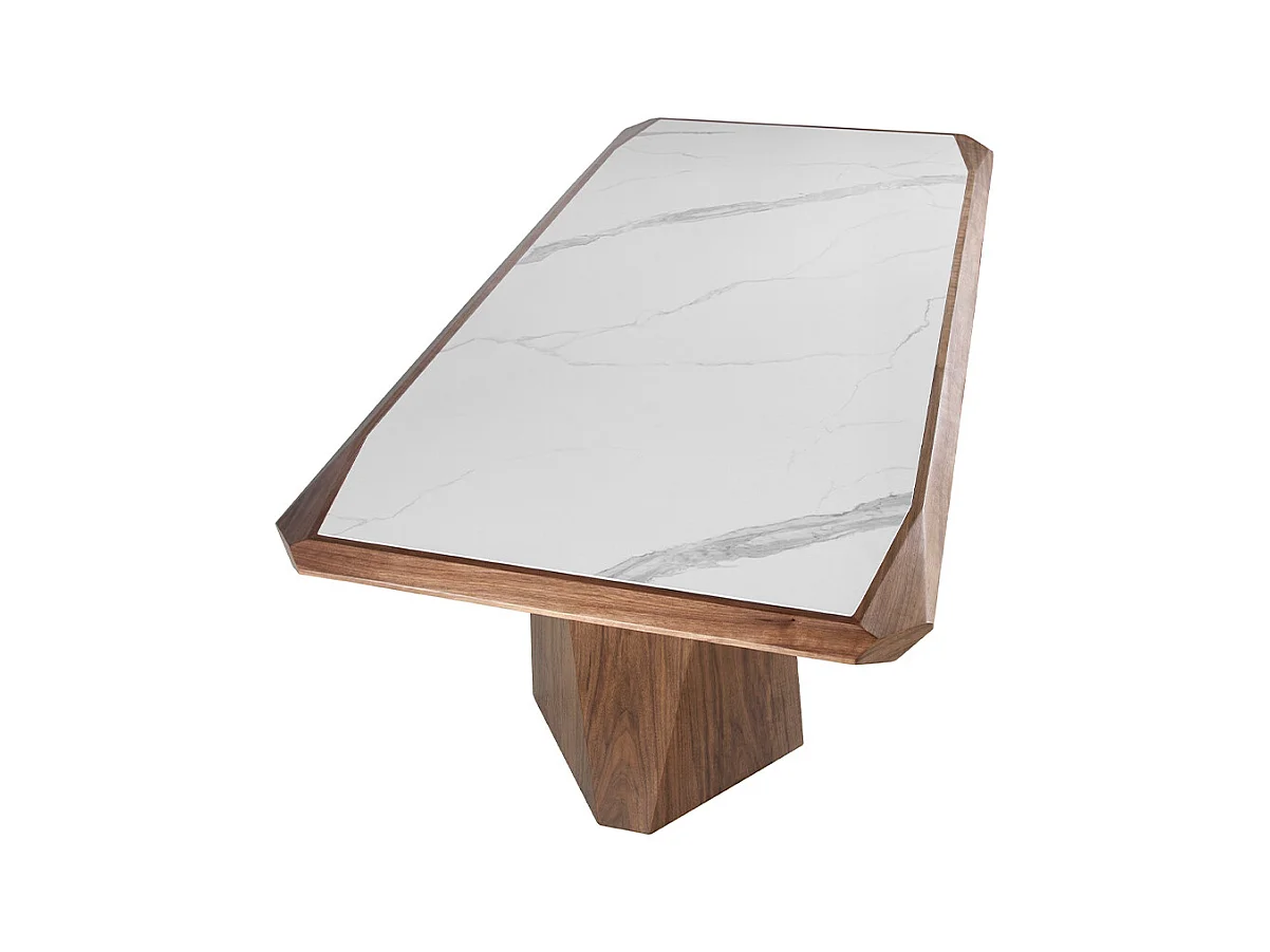 Esstisch aus Porzellan und Walnussholz  1106 ANGEL CERDA