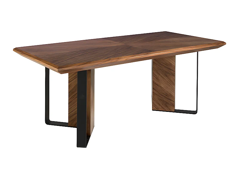Tavolo da pranzo in noce e acciaio nero   1105 ANGEL CERDA