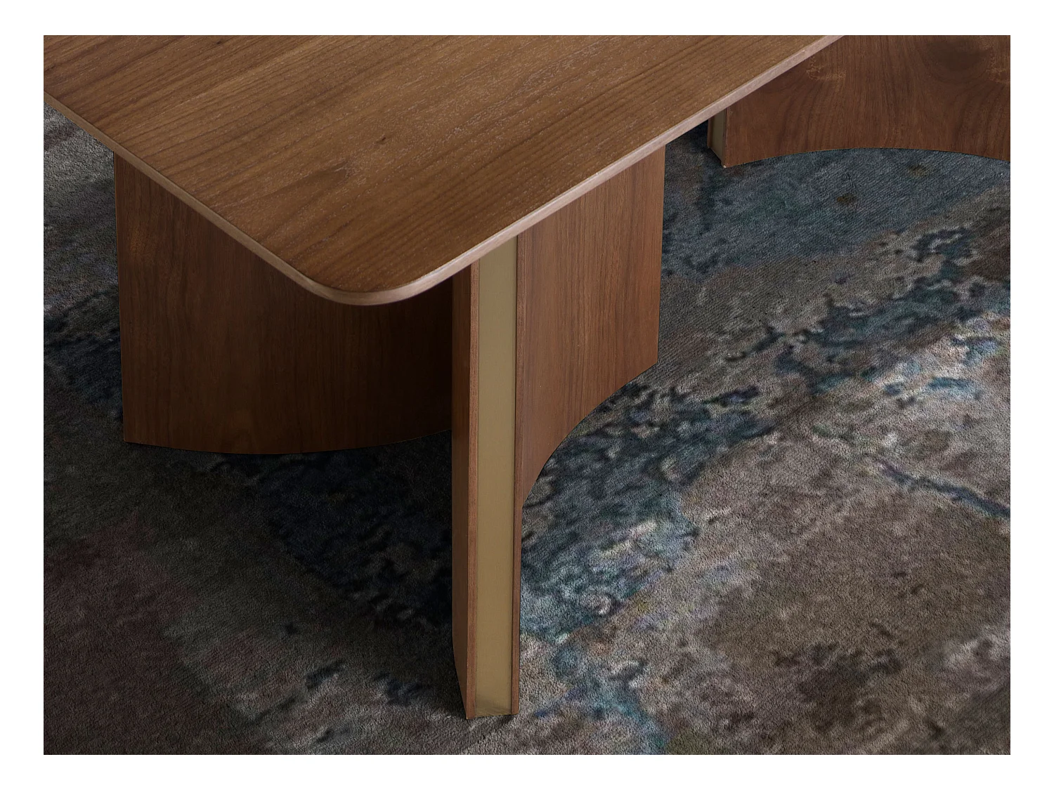 Tavolo da pranzo in noce e oro  1109 ANGEL CERDA