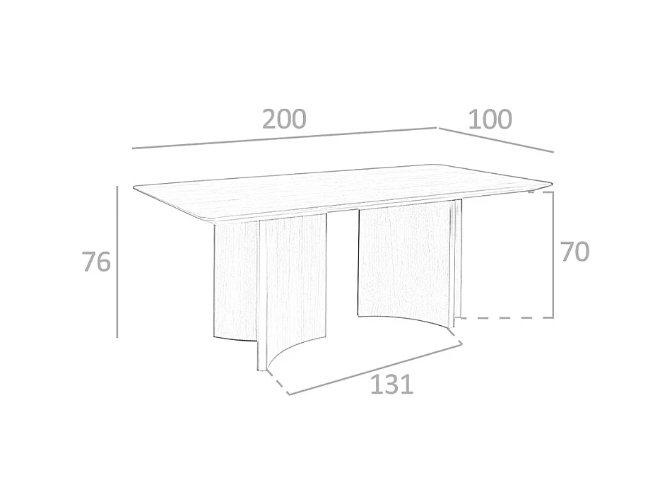 Tavolo da pranzo in noce e oro  1109 ANGEL CERDA