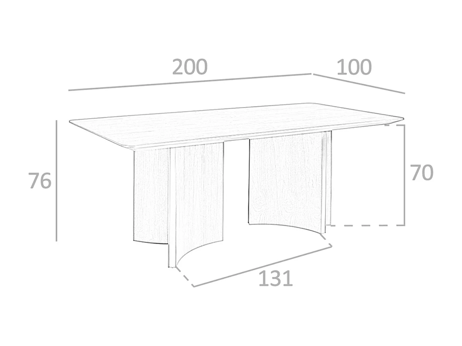 Esstisch Rechteckig Walnuss 1109 ANGEL CERDA