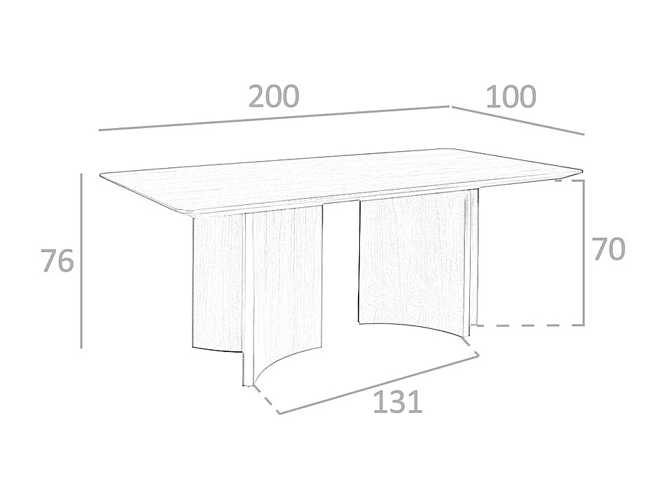 Esstisch Rechteckig Walnuss 1109 ANGEL CERDA