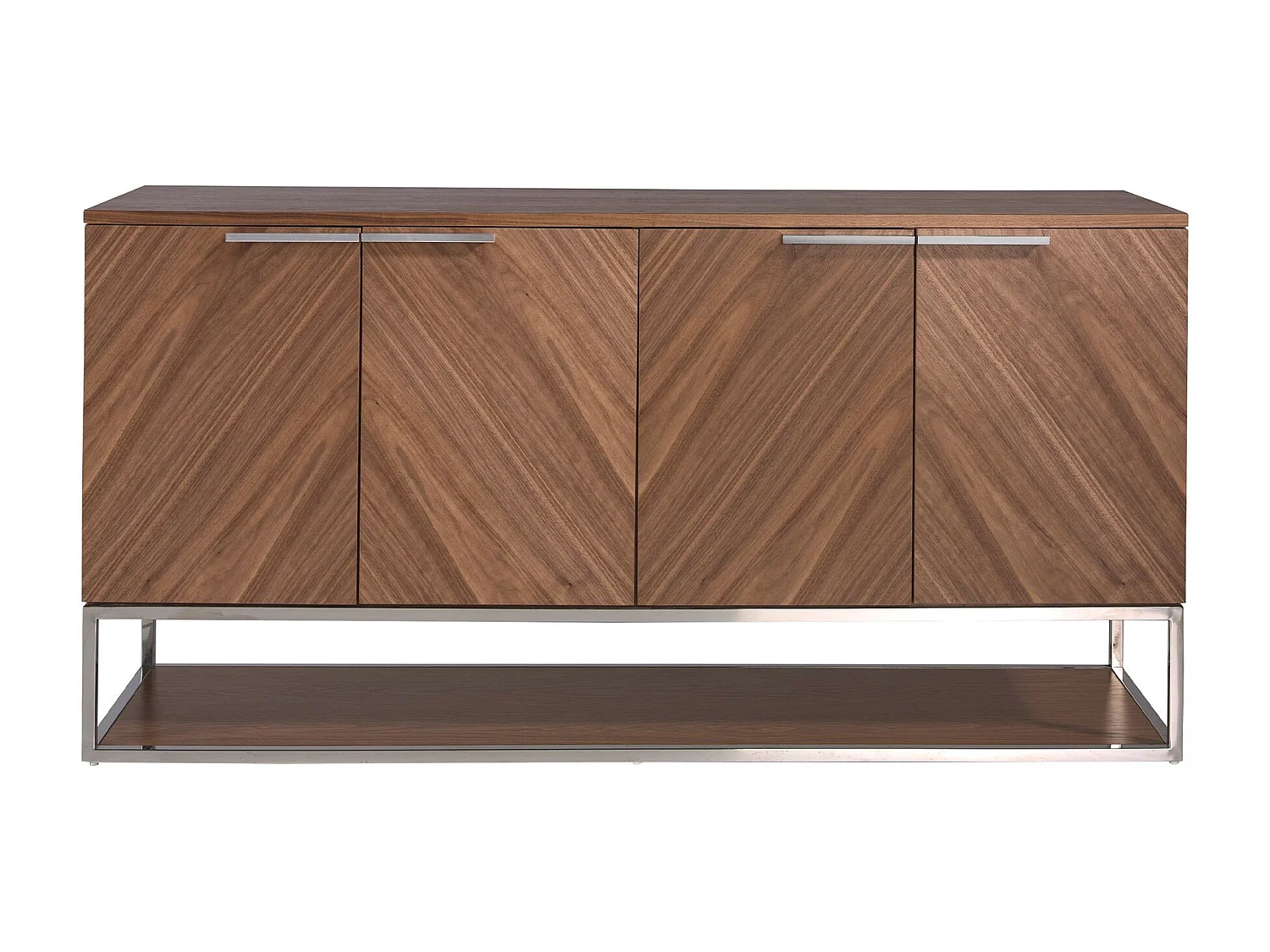 Dressoir walnoot en verchroomd staal 3233 ANGEL CERDA