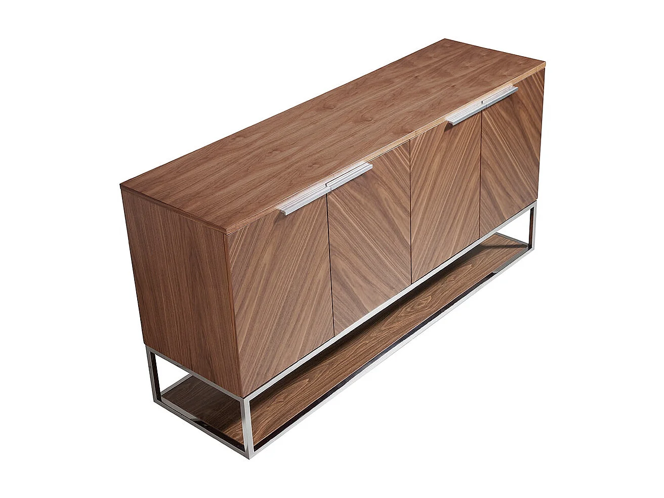 Dressoir walnoot en verchroomd staal 3233 ANGEL CERDA