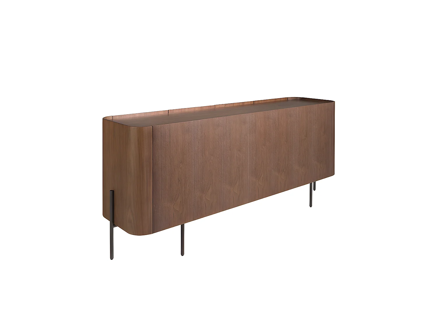 Buffet en noyer et acier noir 3239 ANGEL CERDA