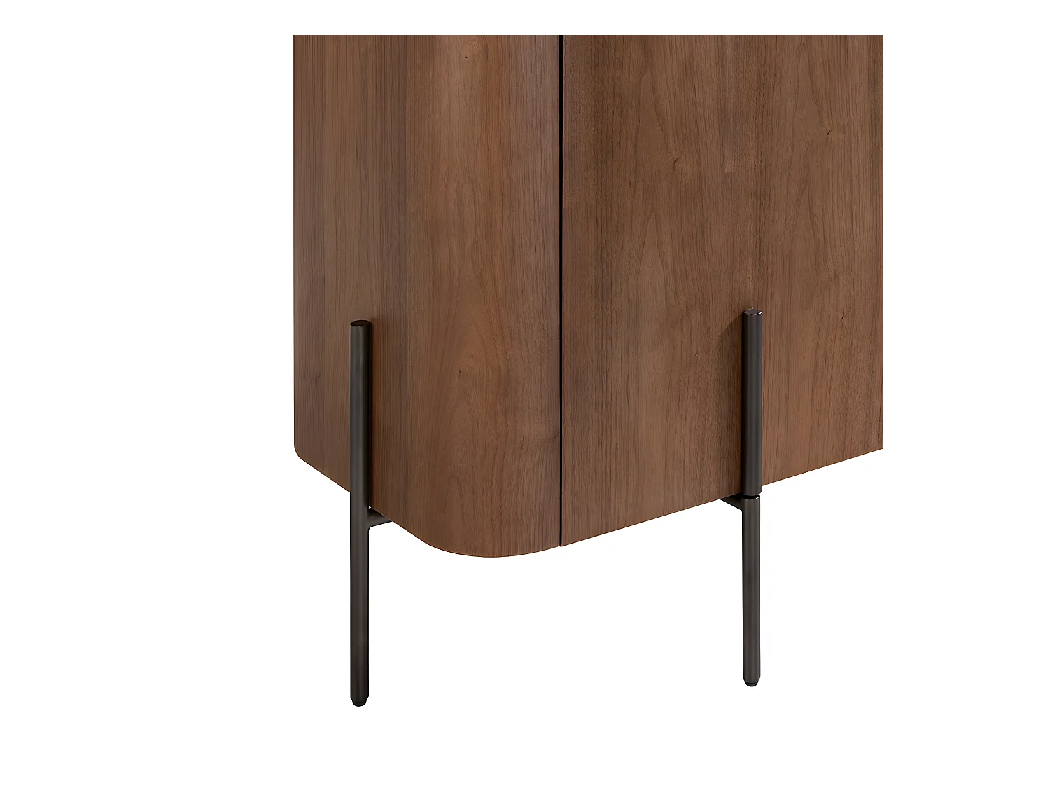 Buffet en noyer et acier noir 3239 ANGEL CERDA