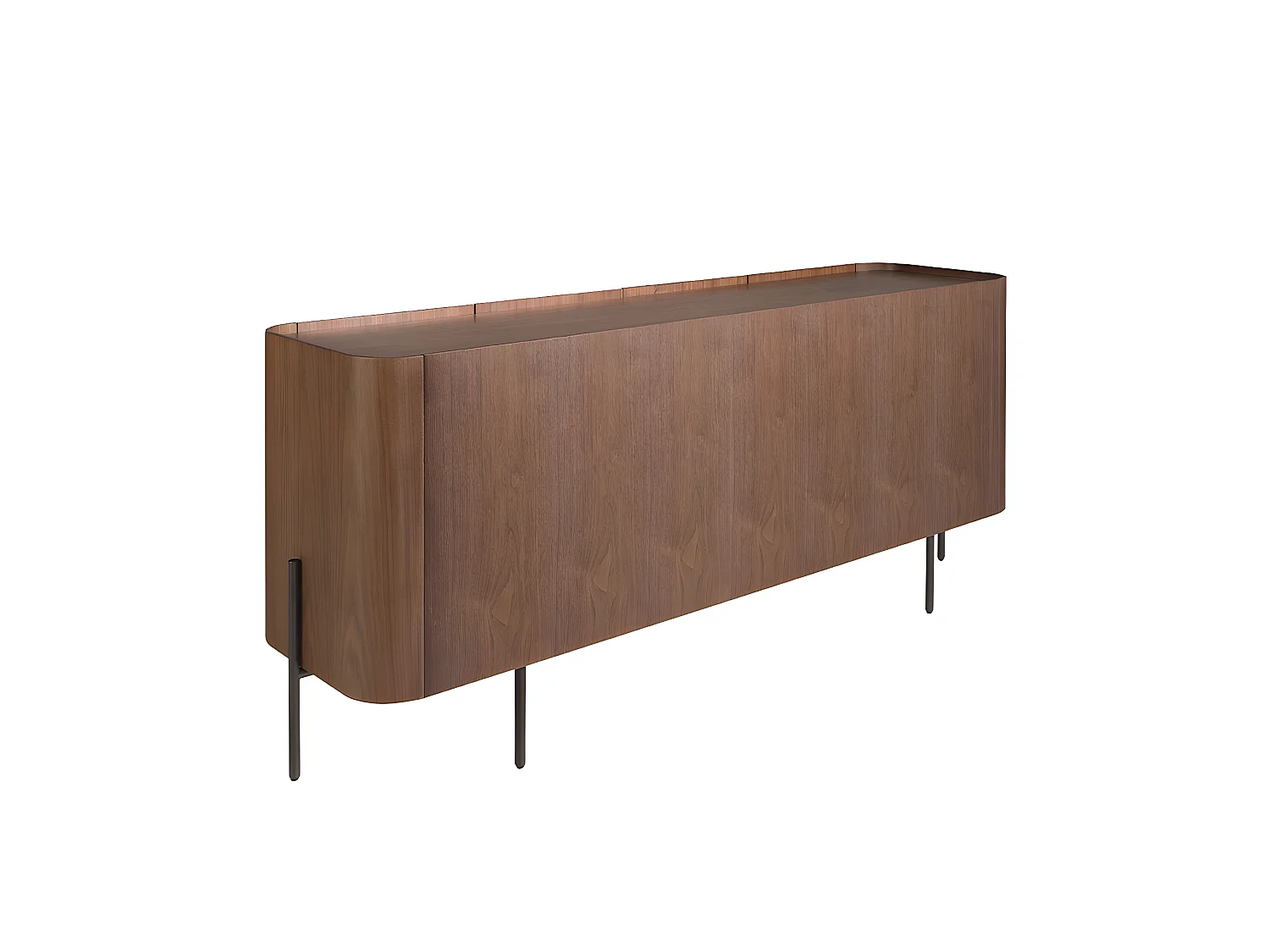 Dressoir walnoot en mat staal 3239 ANGEL CERDA