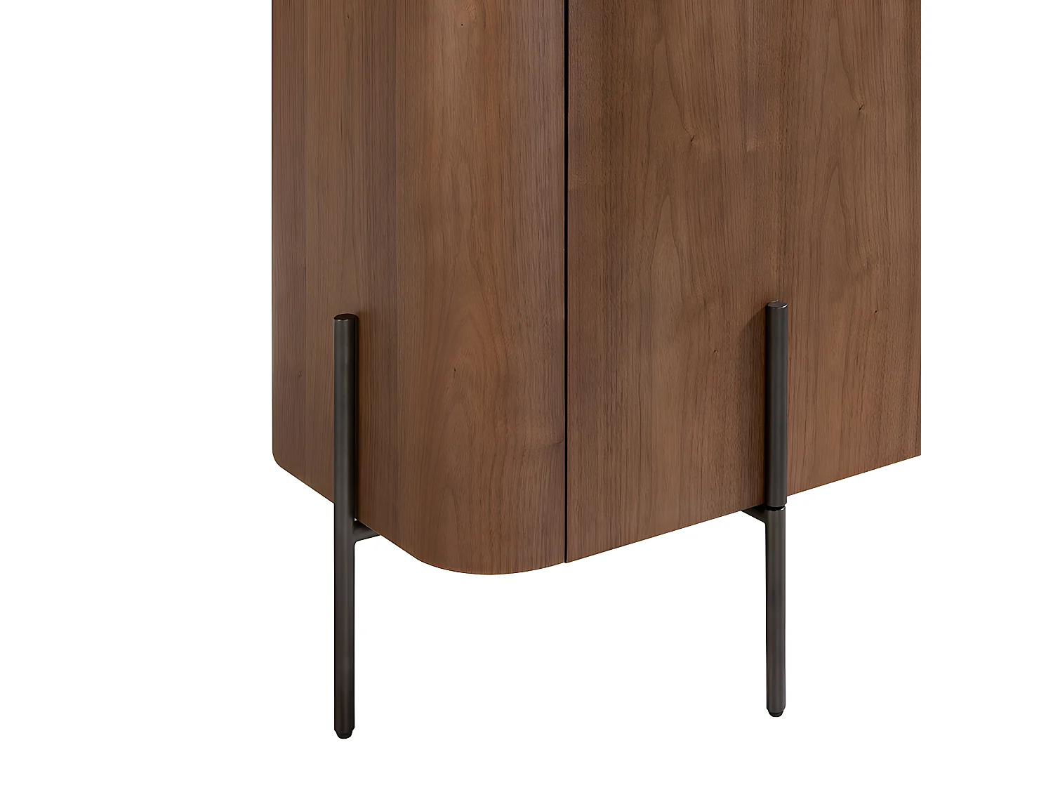 Dressoir walnoot en mat staal 3239 ANGEL CERDA