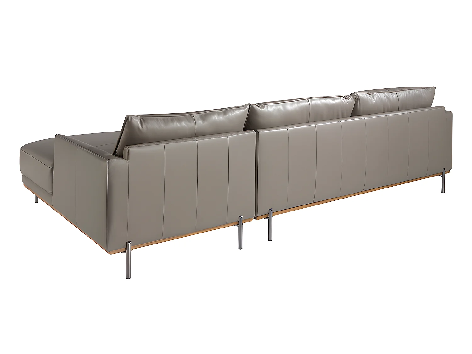 Chaise longue rembourré en cuir et acier 6154 ANGEL CERDA