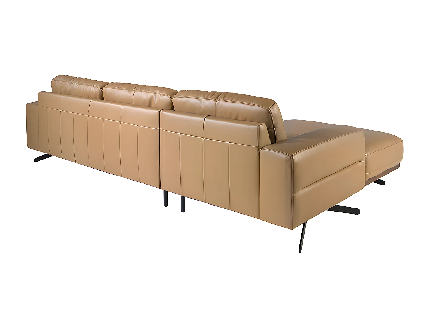 Chaiselongue-Sofa aus Leder und  Stahl  6161 ANGEL CERDA