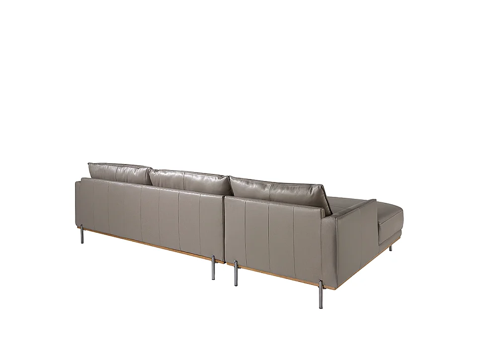 Chaise longue rembourré en cuir et acier 6153 ANGEL CERDA