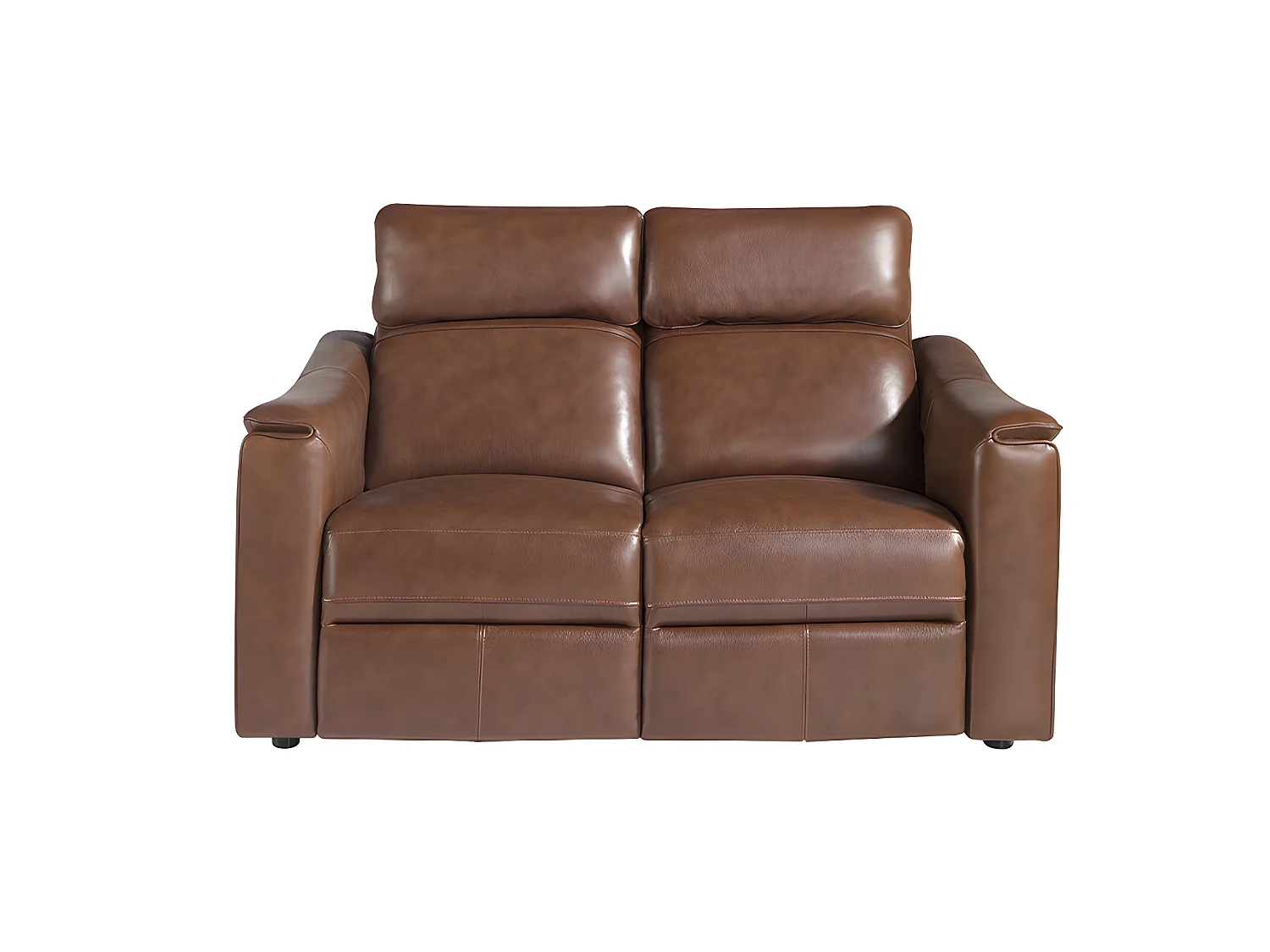 Divano 2 posti pelle marrone con relax   6165 ANGEL CERDA