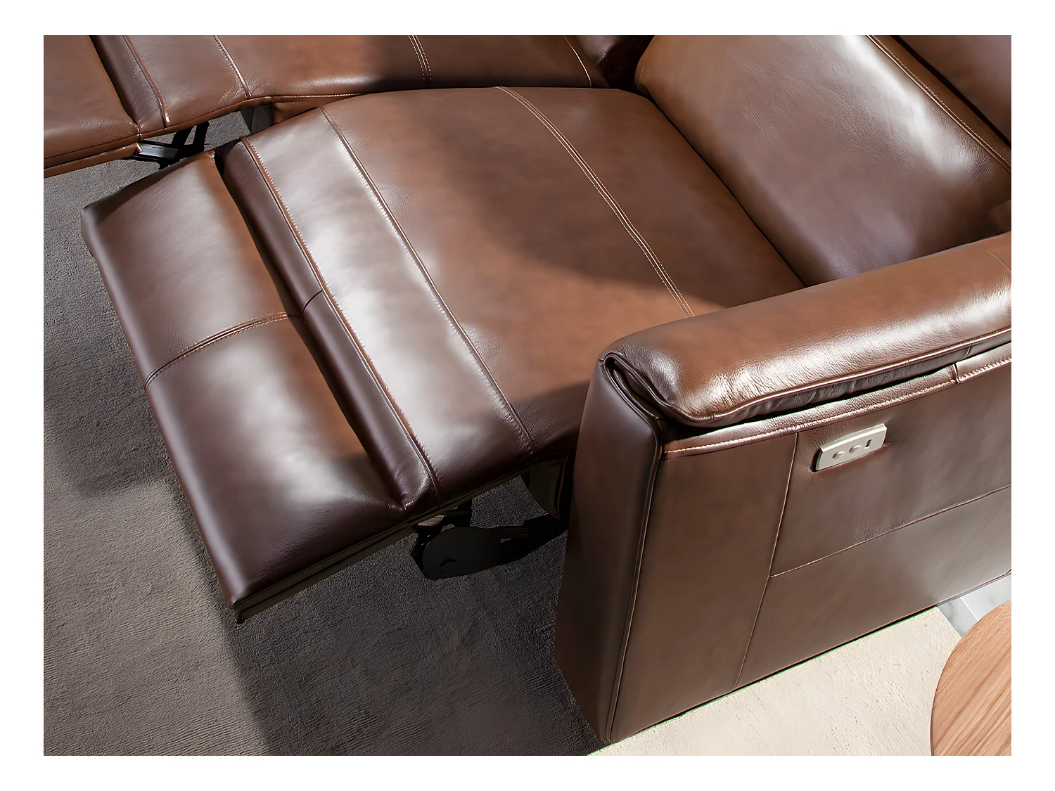 2-Sitzer Sofa in braunem Leder mit Relax  6165 ANGEL CERDA