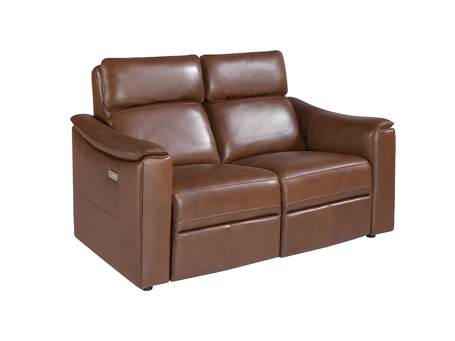 2-zits relaxbank in cognacbruin leer 6165 ANGEL CERDA