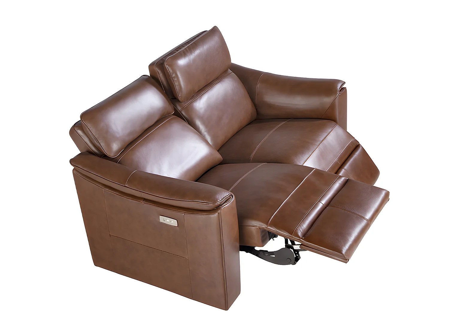 2-zits relaxbank in cognacbruin leer 6165 ANGEL CERDA