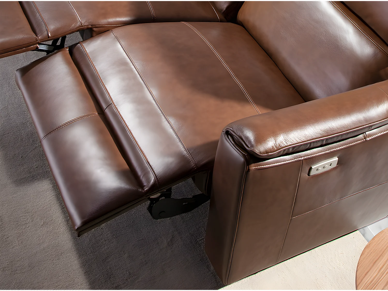 2-zits relaxbank in cognacbruin leer 6165 ANGEL CERDA