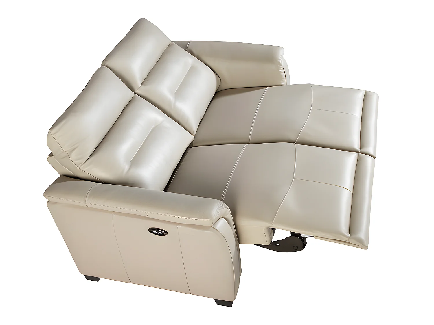 2-Sitzer-Sofa aus grauem Leder und Relax  6157 ANGEL CERDA