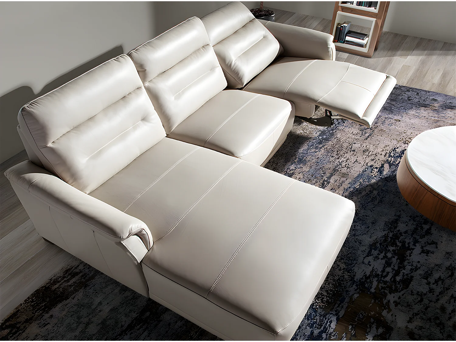 Sofa Chaiselongue (L) relax in leer 6155 ANGEL CERDA
