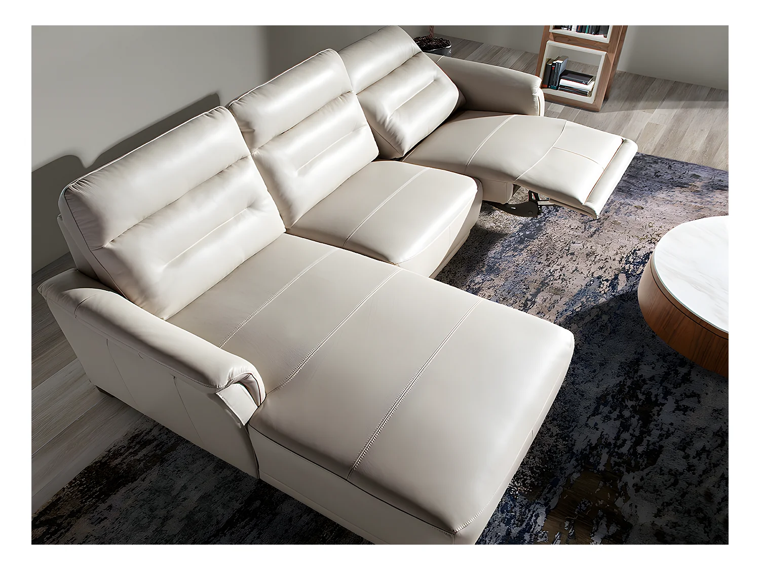 Sofa Chaiselongue (L) relax in leer 6155 ANGEL CERDA
