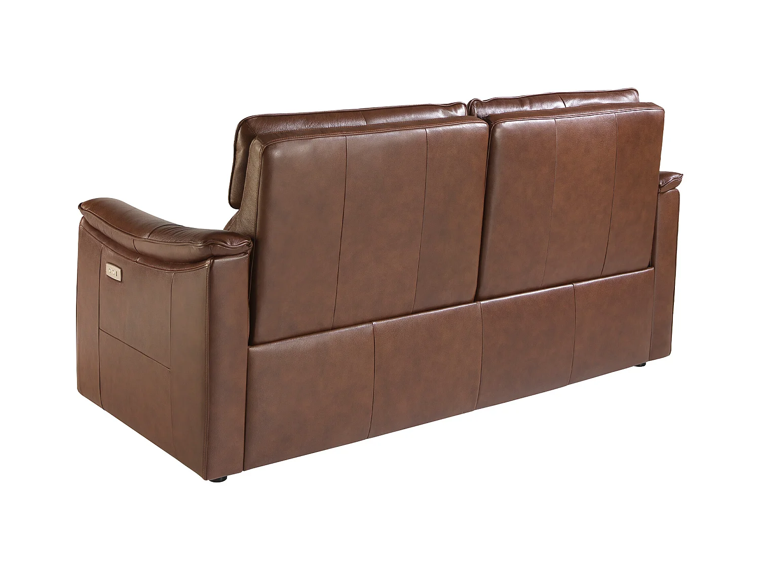 Canapé relax 3 places en cuir marron cognac 6166 ANGEL CERDA