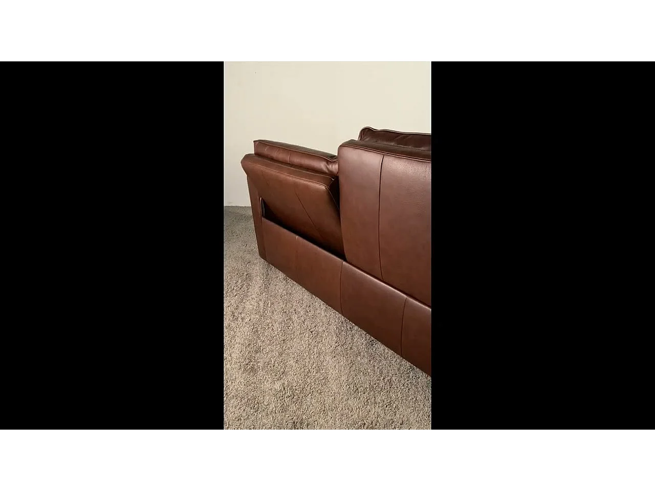 Canapé relax 3 places en cuir marron cognac 6166 ANGEL CERDA