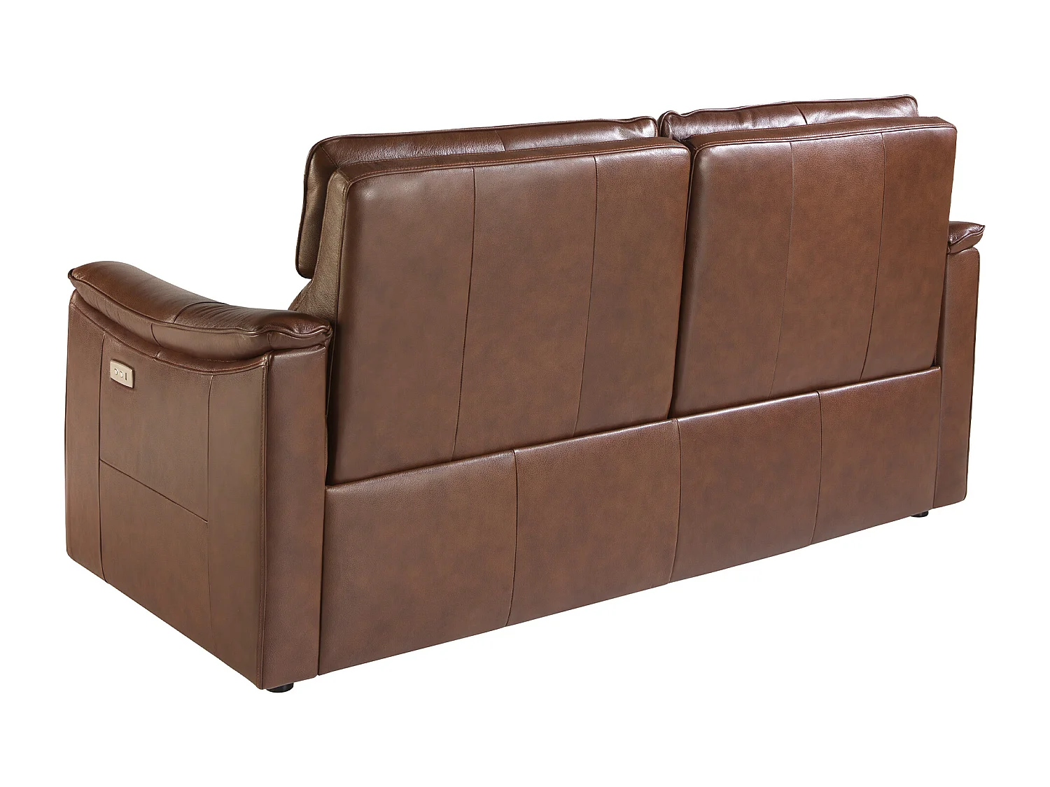 Canapé relax 3 places en cuir marron cognac 6166 ANGEL CERDA