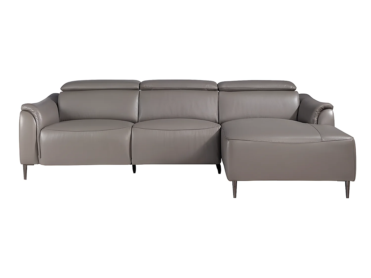 Chaise longue (R) en cuir et acier foncé 6160 ANGEL CERDA