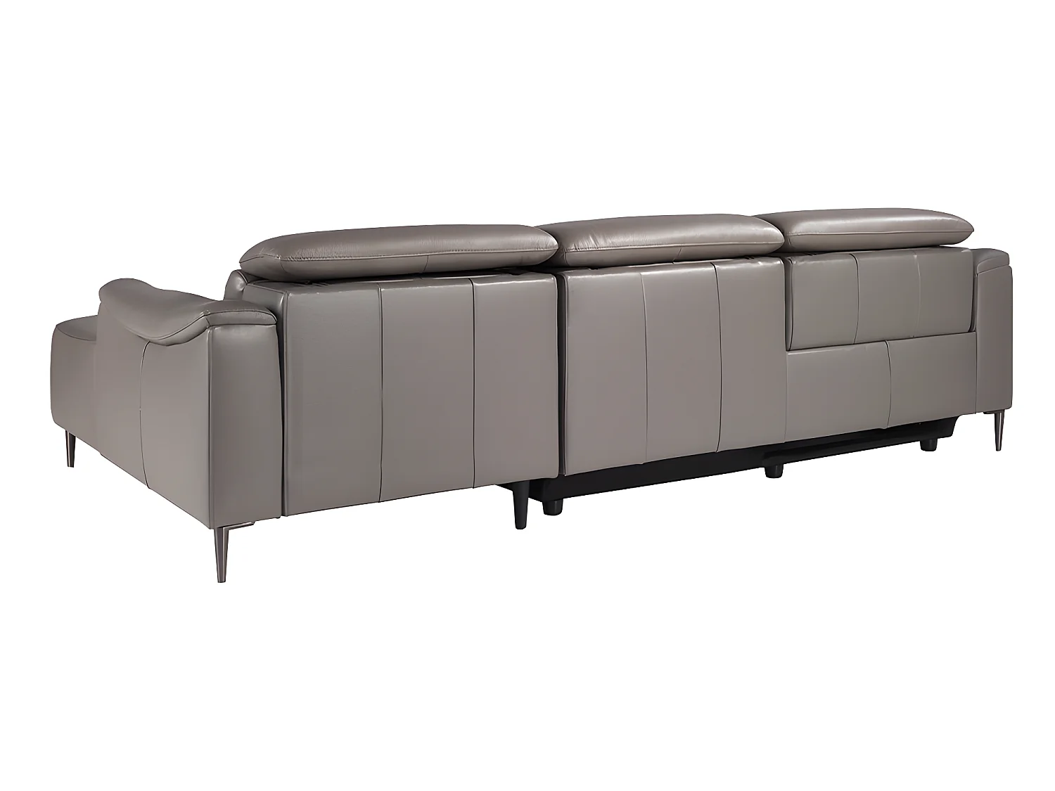 Chaise longue (R) en cuir et acier foncé 6160 ANGEL CERDA