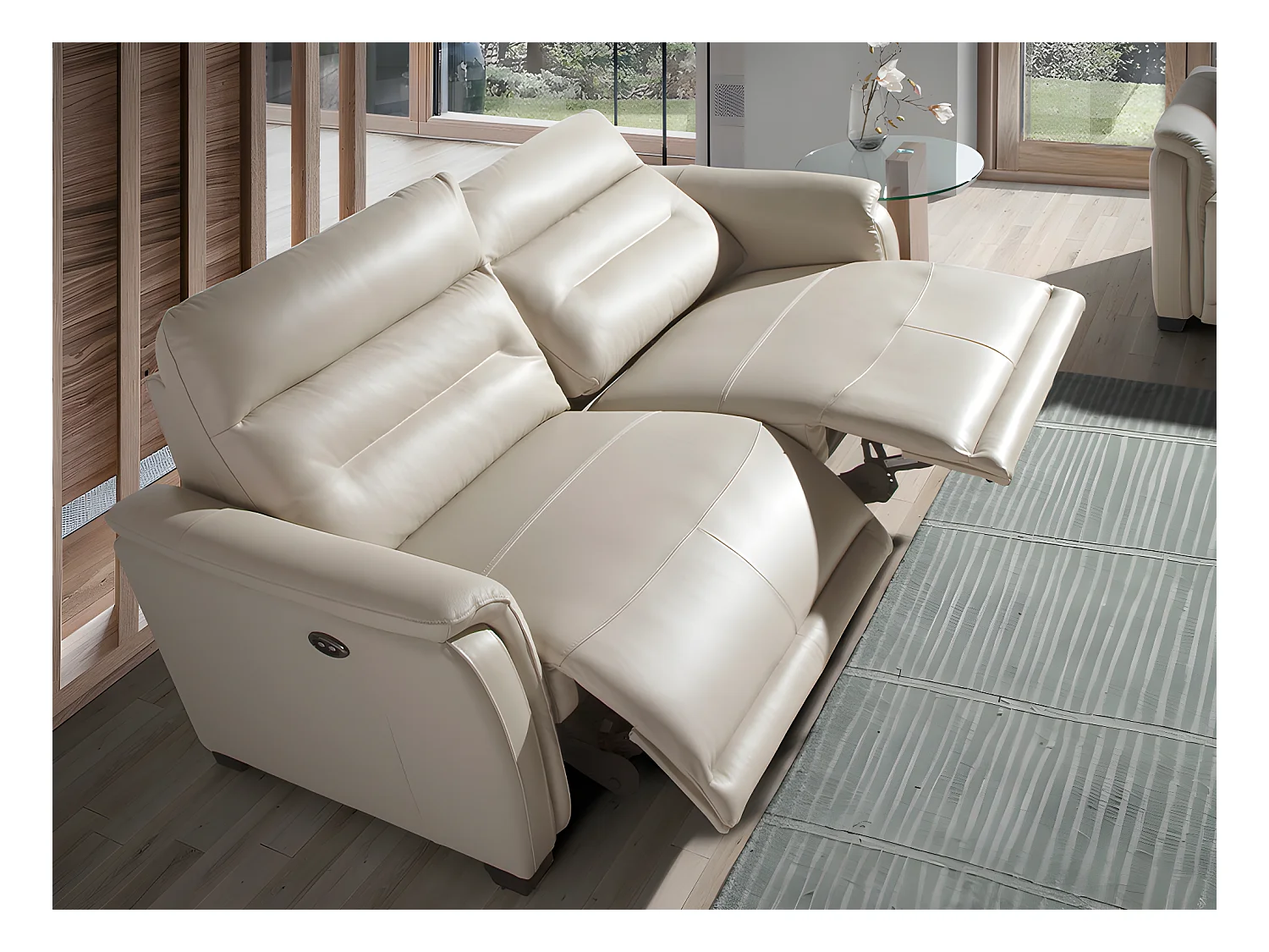 3 zits leren relaxbank 6158 ANGEL CERDA