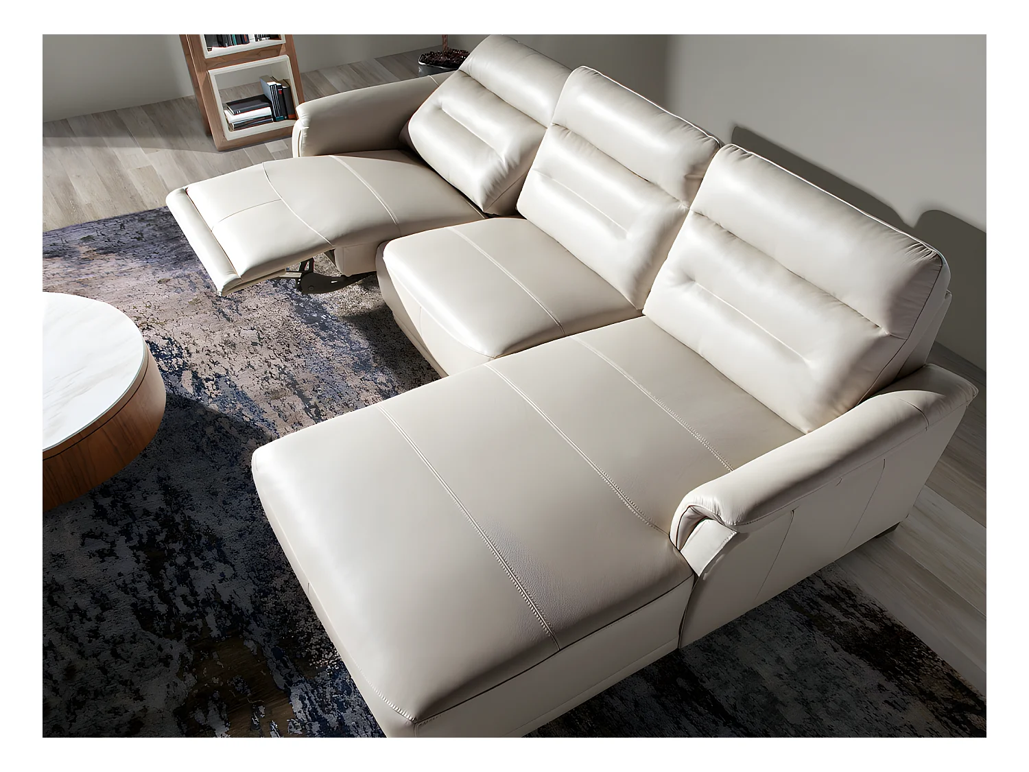 Chaise longue en cuir et mécanisme relax 6156 ANGEL CERDA
