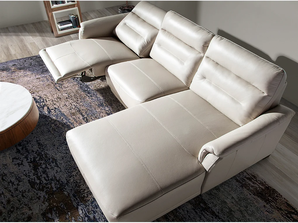 Chaise longue en cuir et mécanisme relax 6156 ANGEL CERDA