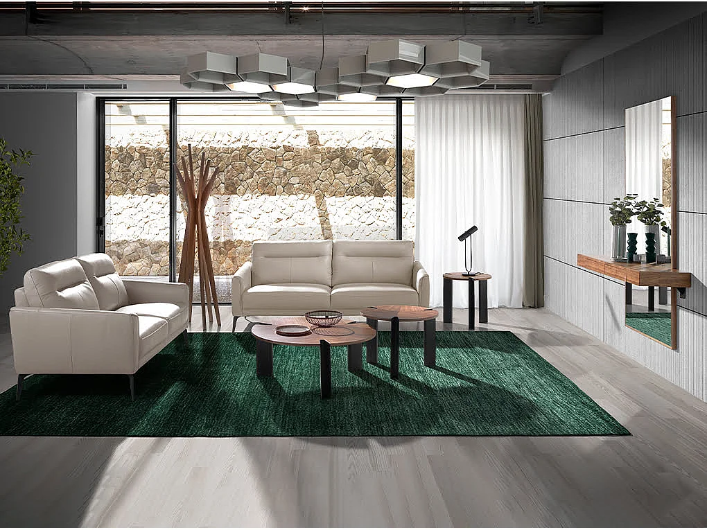 Hoektafel in zwart notenhout en staal 2118 ANGEL CERDA