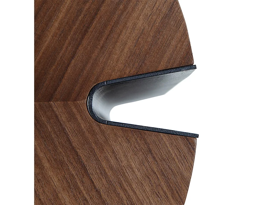 Hoektafel in zwart notenhout en staal 2118 ANGEL CERDA