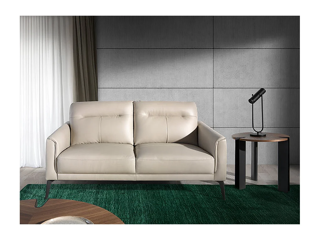 Table d'angle en noyer et acier noir 2117 ANGEL CERDA