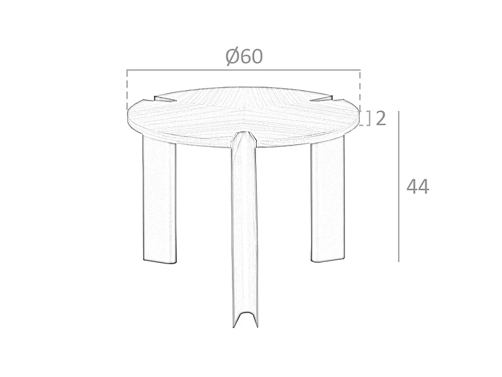 Table d'angle en noyer et acier noir 2117 ANGEL CERDA