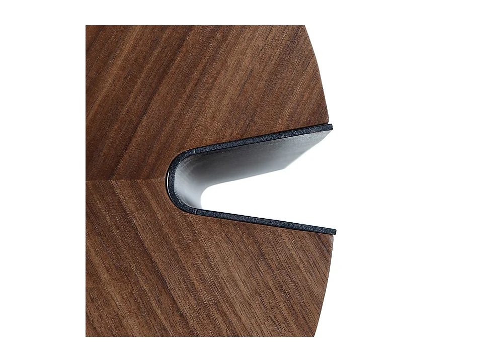 Table d'angle en noyer et acier noir 2117 ANGEL CERDA