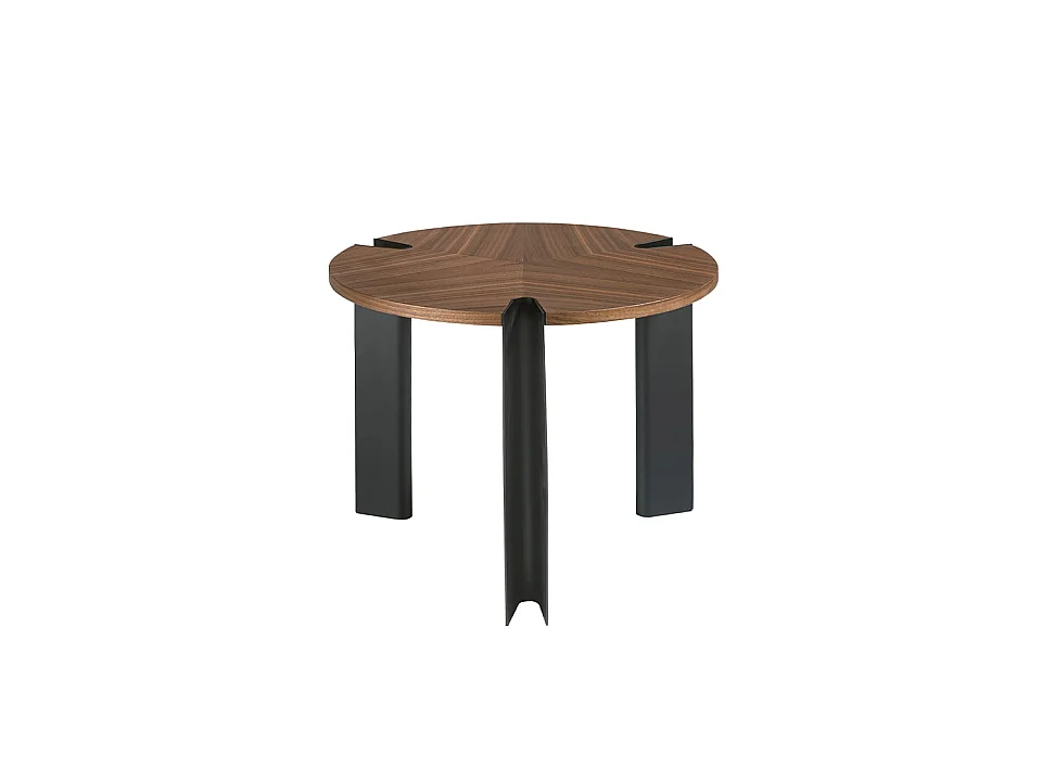 Ecktisch Walnuss und schwarzer Stahl  2117 ANGEL CERDA