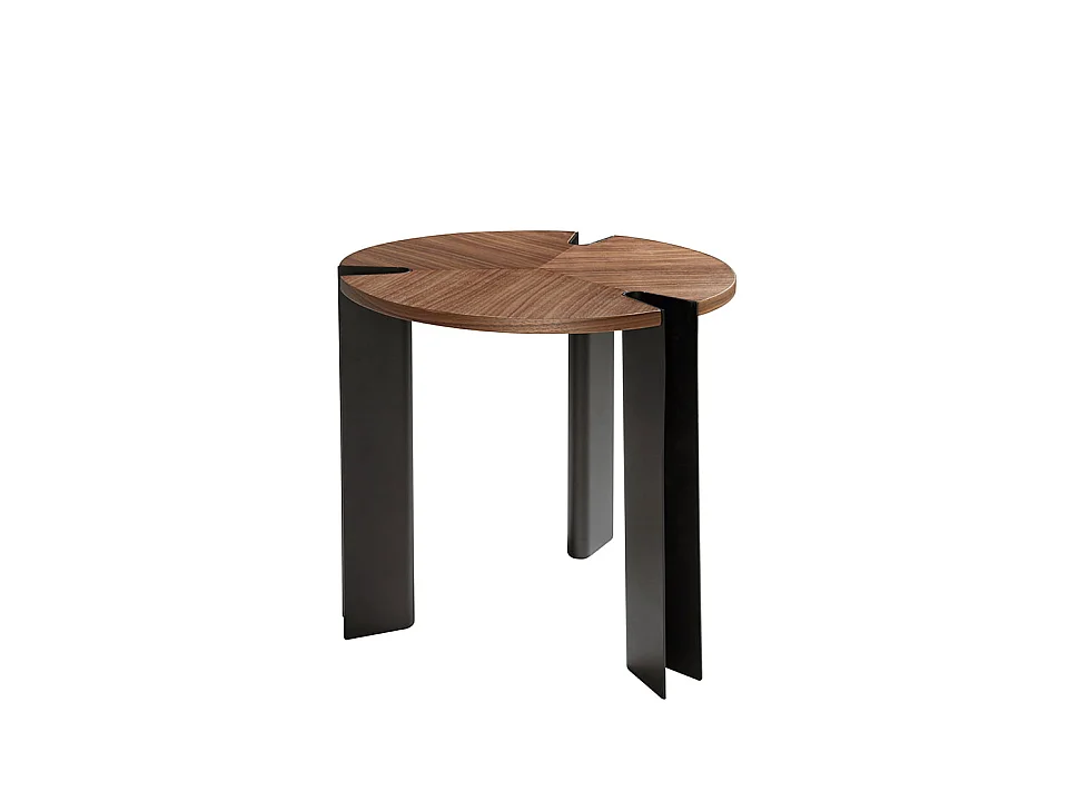 Ecktisch Walnuss und schwarzer Stahl  2117 ANGEL CERDA
