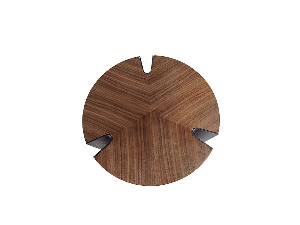 Ecktisch Walnuss und schwarzer Stahl  2117 ANGEL CERDA