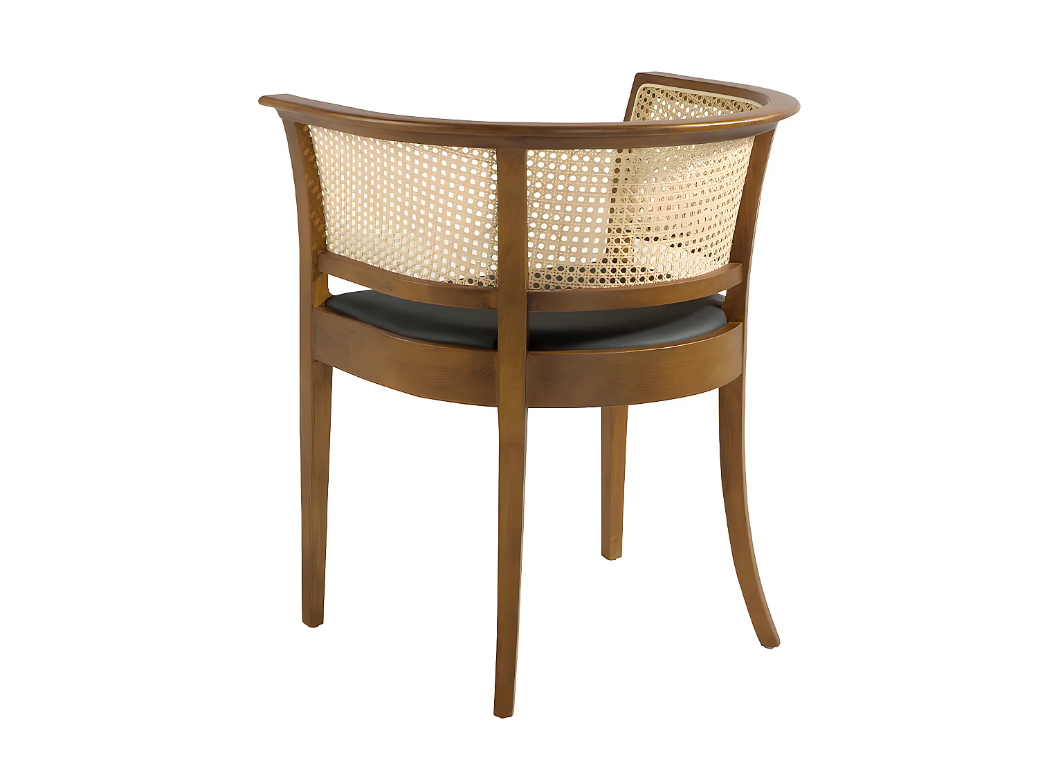 Chaise similicuir avec rotin et en noyer 4116 ANGEL CERDA