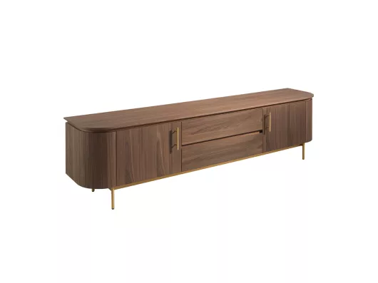 Kauf Unique TV-Schrank Nussbaum und goldenem Stahl 3227 ANGEL CERDA