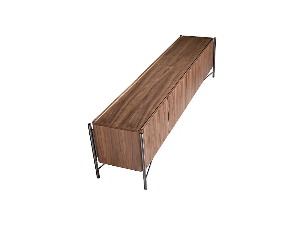 Meuble TV noyer et acier foncé 3240 ANGEL CERDA